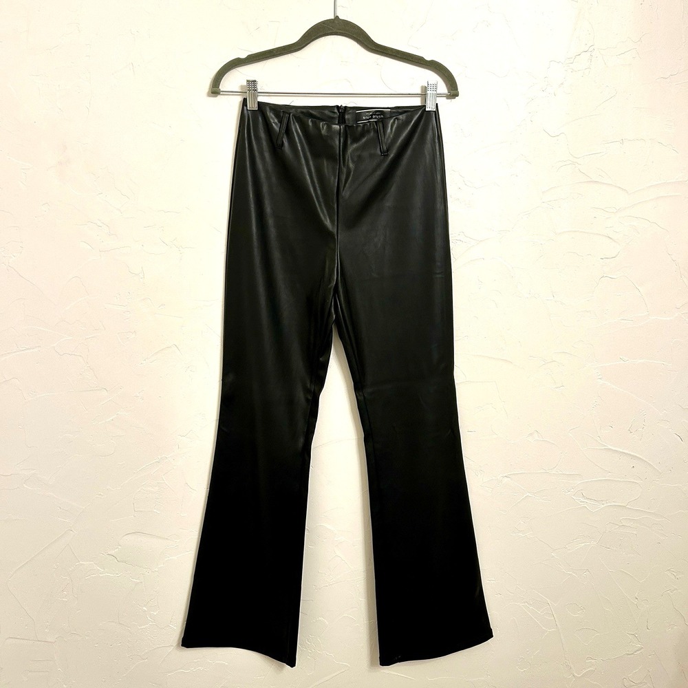 Blue Blush - Womens Size Small - Black Faux Leather Pant - High Waist Bootcut